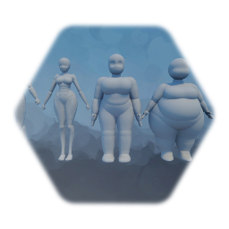 Male and Female puppet template